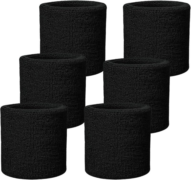 Fecawd Wristbands Sweatbands for Men & Women, Breathable Tennis Wrist Bands Absorbent Sweat Band Multiuse Wristband for Basketball, Running, Gym, Working Out - Image 1
